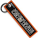 KEYTAILS Keychains Premium Quality Key Tag Cars, Trucks, Motorcycles, Sportbikes, [What Do We Say to The God of Death? NOT Today]