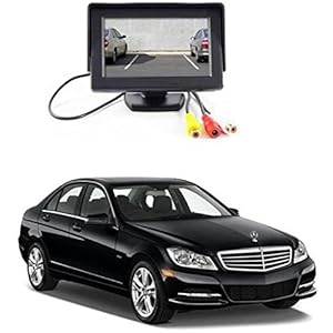 Auto Garh Tft Monitor & Led Reverse Parking Camera for B-Class Black LCD (4.3 Cm)