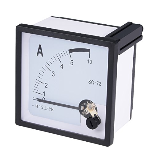 sourcing map 1-teilige 1,5 Fehlergrenze Analog Amperemeter Anzeige Ampere Strom Meter Modell 44L1 für Frontplatte AC 0-10A DE