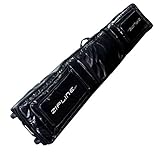Zipline Ski Bag Wheeled Double Ski Bag (Black, 180 cm + Black Day Pack)