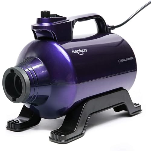 High Velocity Professional Dog Pet Grooming Hair Drying Force Dryer Blower 5.0HP (Super Cyclone) SHD-2600P (Purple)