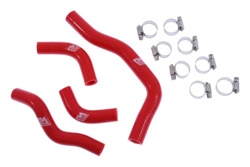 avdb-moto Kit Tubi Manicotti Radiatore Acqua Compatibile con HONDA CRF 450 X CRF450X 2005-2016 (Rosso)