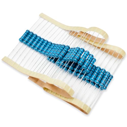 Innfeeltech 50 piezas 2w 1% de tolerancia resistencia a película metálica de 100 k Ohm para proyectos y experimentos de bricolaje