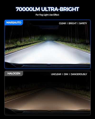 Image of Marsauto - H4 Halogen Headlight Bulb - High-Performance Car Headlight - Halogen Light with No Glare - for Automotive - 2 Bulbs