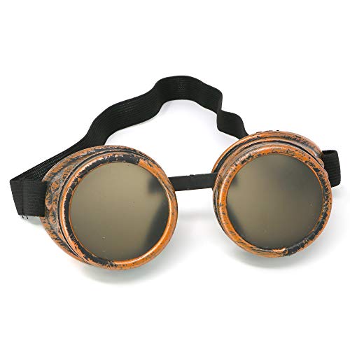 Skeleteen Steampunk Goggles Costume Accessories - Cyber Victorian Welding Glasses - 1 Piece