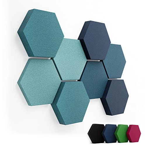 FENNEXT® Schallabsorber Akustikpaneele [8 Stk.] für spürbar reduzierte Geräusche I Modernes...