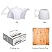 Mini Porcelain Tea Set - Ceramic Teapot Coffee Cup Set for Drinking Tea, Latte, Espresso, Water including White Tea Pot, 4 Cups, Bamboo Serving Tray