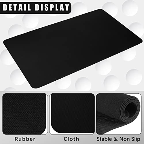 Image of Ecally 4 Pcs Card Game Mats 24 x 14 Inch Playmat Table Smooth Playing Card Mat for TCG, Gameplay (Black)