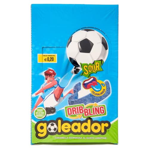 Goleador Dribbling Blu, Caramelos gomosos sabor frambuesa ácida miniatura 3