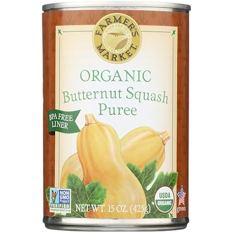 Farmer's Market Foods, Organic Canned Butternut Squash Puree, 15 oz Cover