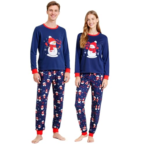 DECOVICI Weihnachts Pyjama Herren Damen 1 Pack, Partner...