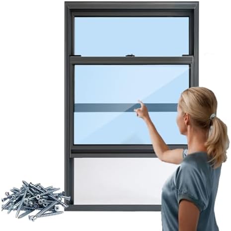 Aluminum Frame Vertical Utility Shed Window - High-Performance Sliding Windows for House & Chicken Coops, Includes Screws, Weather-Resistant Design