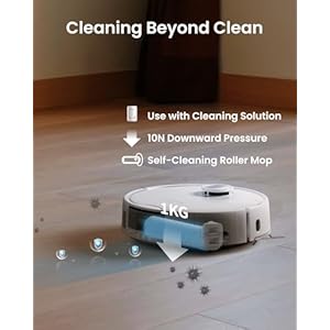 SwitchBot S10 Robot Vacuum and Mop with Dual Stations Self Draining and Self Refilling Auto Mop WashingDrying Liftable Mop 6500Pa Suction Self Emptying for 90 Days Hands Free Cleaning