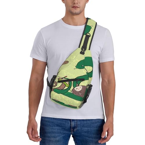 Mochila cruzada unisex con estampado colorido para viaje miniatura 7