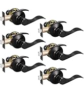 GOBEKOR 5 Pack Bronze Door Handles Privacy Door Lever Interior Door - View #2