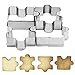 CXIANHUI Moldes para Galletas,4Pcs/Set Modelo Puzzle De Acero Inoxidable Pastelería Postres Fondant Molde Gadgets Útiles De Cocina Galletas De Chocolate Cookie Cutter Herramientas