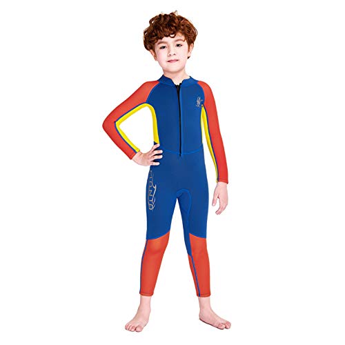 Zeraty Kleinkinder Tauchanzug Jungen Mädchen 2,5 mm Neopren Einteiliger Thermo-Badeanzug Badeanzug Surfen Kajak Tauchen Taucheranzug UV-Schutz Sonnenanzug zum Surfen Cover