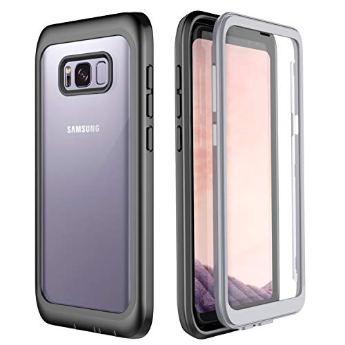 Singdo Samsung Galaxy S8 Plus Case, Built-in Screen Protector Cover 360 Degree Protection Heavy Duty Clear Bumper Case for Samsung Galaxy S8+ Plus (6.2 inch)
