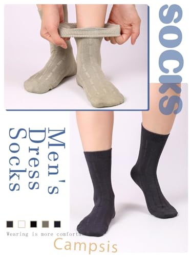 Campsis Men Viscose Ankle Socks, Breathable Crew Sock(5 Pairs)2