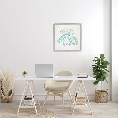 Image of Detailed Mushroom Botanical Specimen, 24 x 24 Inch Framed Giclee Print | Stupell Industries . By Kim Allen . Ready to hang . Cottagecore nature decor . Made in USA