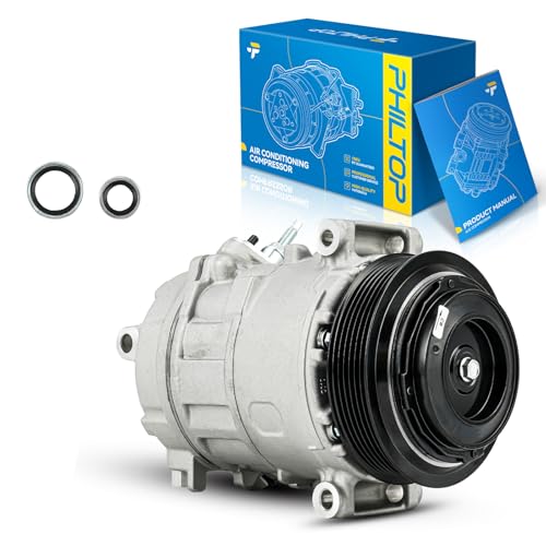 Image of PHILTOP 198314 NEW AC Compressor w /Clutch for Chrysler 200 2015-2017 2.4L | for Jeep Cherokee 2014-2021 2.4L, Jeep Grand Cherokee 2018 6.2L, Replaces# T198314 68103197AB A74628 648419 274628 68103197AD