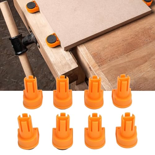 Professionelles 8er Set Werkbankhunde mit 19mm Loch, Nylon-Werkbank-Peg-Bremsanschlag, hochfester Holzbearbeitungs-Desktop-Anschlagzapfen zum Klemmen und Befestigen auf Holzbearbeitungstischen