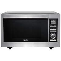 Igenix 30L 1000W Stainless Steel Digital Combination Microwave Air Fryer with Grill and Convection, Fry and Crispy Grill Function, Oven Style Pull Down Door - IG3095