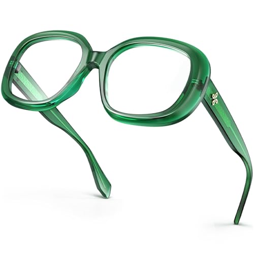Image of VISOONE Oversized Round Computer TR90 Blue Light Blocking Glasses for Women Men Lavinia