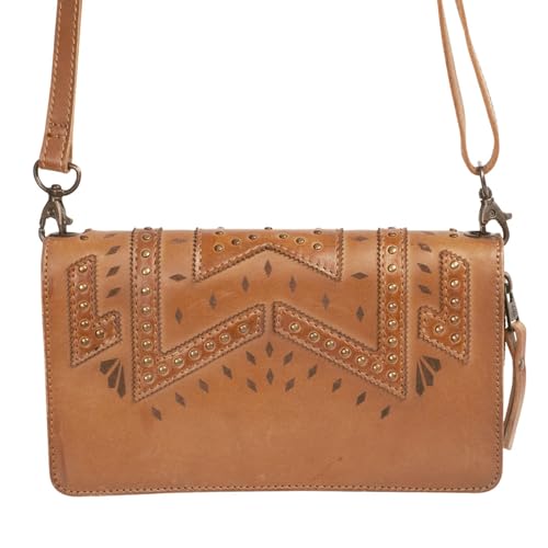 STS Ranchwear Womens Wayfarer Evie Veg-Tan Leather Clutch Bag2