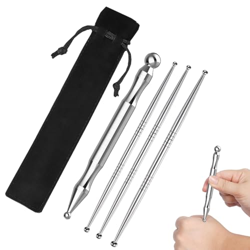 4 Stück Akupressurstift Akupunkturstift Edelstahl Meridianstift...