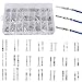 Linkstyle 395PCS Connector Pins Terminal Kit, 21 Types Automotive Car Electrical Wire Terminal, 1/1.5/1.8/2.2/2.8/3.5mm Non-Insulated Plug Removal Male Female Crimp Pins Wire Pins Removal Tool kit