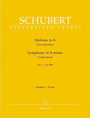 Symphony No.7 in B minor D 759 Unfinished (Full Score) -  Barenreiter
