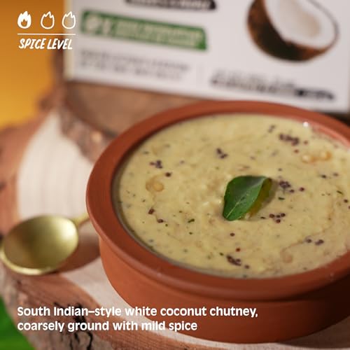 Image of Chutnefy Coconut Chutney Mix | 250g Freeze-Dried Instant Dry Mix | Just Add Water to Make 20+ Servings (1000 g) | 0% Preservatives or Additives