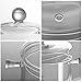 Glass Saucepan with Cover, 1.5L/50 FL OZ Heat-resistant Glass Stovetop Pot and Pan with Lid, The Best Handmade Cookware Set Cooktop Safe for Pasta Noodle, Soup, Milk, Baby Food