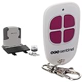 SCS Sentinel OneGate3 Electrique Moteur Motorisation Coulissant OneGate 3 Portail De 4m Et 400 kg-MCO0062, Gris & 3760074133345 Télécommande de portail 4 canaux, Touches Fuchsia