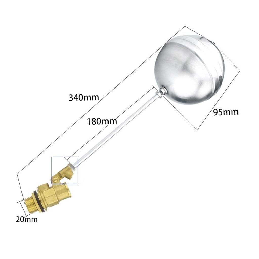 Float Valve, Flotador De Latón, 1/2-1 Pulgada, Tanque Agua Caliente Fría, Cisterna, Sello Goma, Control Flujo, Sin Fugas(1")