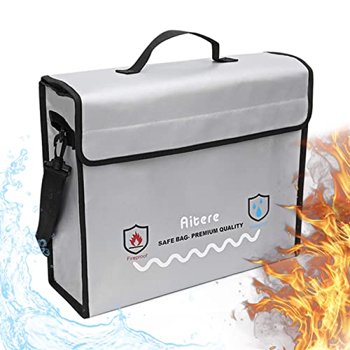 Aitere 2500℉ Fireproof Document Bag - Fireproof Box(15