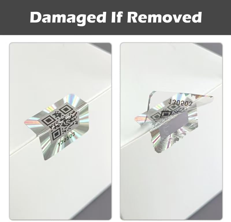 500pcs QR Code Hologram Warranty Void Sticker,Tamper Proof Security Seal Labels with Serial Number,Tamper evident Sticker(1x1 inch)… - Image 4
