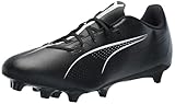 Puma Men's Ultra 5 Play Firm, Artificial Ground Soccer Cleats, Puma Black-Puma White, 9.5