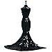 Gorgeous Handmade Doll Dress, Doll Clothes Evening Gown with Sequin Fashion Show, Wedding Party Outfits for 11.5 inch Dolls Accessories (Black)