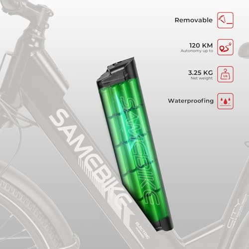 SAMEBIKE rs-a01 pro Elektrofahrrad 26" Fat Tire E-Fahrrad,540WH Akku,Max.Reichweite bis zu 40-120km, Off-Road Mountainbike mit Gemüsekorb,City EBike Herren Damen – Bild 3