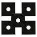 RANGE KLEEN 672S Gas Stovetop Liners (5 Pack), Black