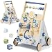 Lehoo Castle Chariot de Marche Bébé en Bois, Trotteur Bebe, Jouet Bebe 1 an