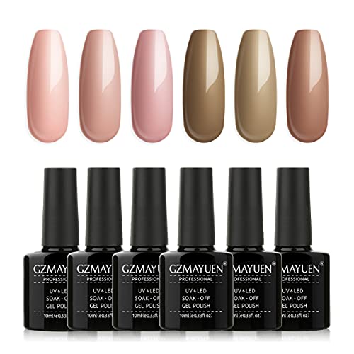 Gelnägel Set 10ML UV Gel Leuchtend UV Nagellack 6 Farben Gelnägel Starterset Gel für Nägel, Schellack Nagellack für…