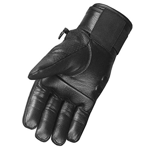 Men's Motorcycle Premium Leather Gel Padded Palm Street Cruiser Protected Biker Gloves L #TOP3