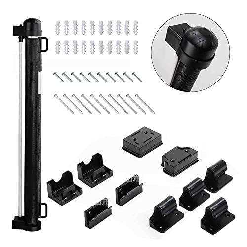 Hlily Portão De Bebê Retrátil, Portão De Segurança De Malha Para Bebês E Animais De Estimação, Portã