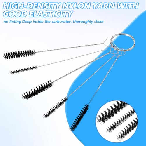 Image of Carburetor Cleaner, Carb Cleaning Kit, Cleaner Brush Set with Stainless Steel Wires and Nylon Brushes for Chainsaw, Motorcycle, ATV, Welding, Stove, Shower Head Nozzles