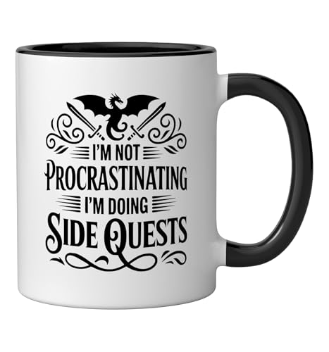 Taza de Cerámica Funny Gamer Negro/Blanco 11oz miniatura 2