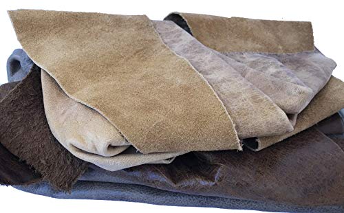 Leather Scraps For Crafting, Leather Working, Jewelry Making And More. Available In 1, 2 And 3 Lbs. (1) #TOP6