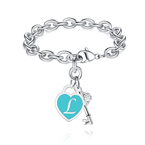 Image of AryaHozel Initial Charm Bracelets for Women Teens Girls Jewelry Gift